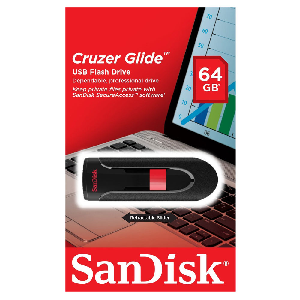 SanDisk 64 GB USB 3.0 Cruzer Glide FLASH DRIVE (64GB)